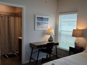 3 bedrooms, desk, iron/ironing board, travel crib
