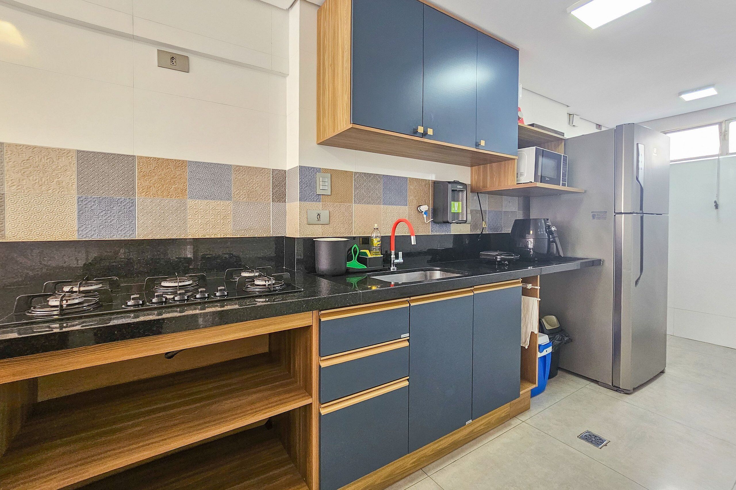 Apartment | Private kitchen | Full-sized fridge, oven, blender, toaster oven