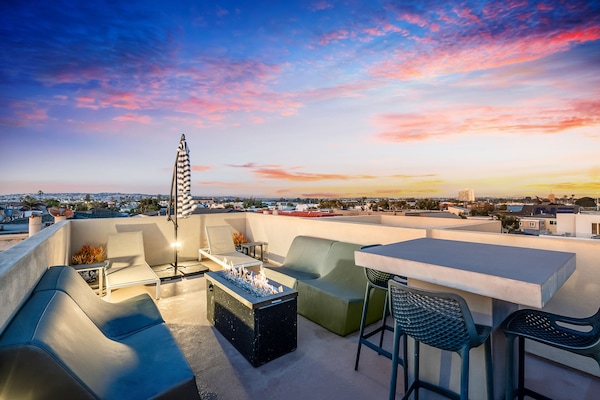 Private Roof Deck with Fire Pit and Outdoor Dining