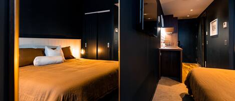 Suite studio | Minibar, bureau, accĂšs au Wi-Fi (inclus), literie fournie