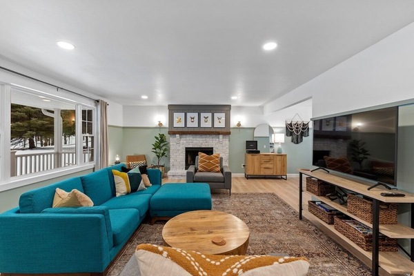 Professionally designed living space blending style & comfort for easy relaxing.