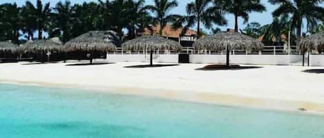 Plage à proximité, chaises longues, serviettes de plage