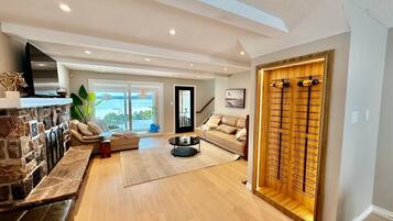 Smart TV, foosball, table tennis, books