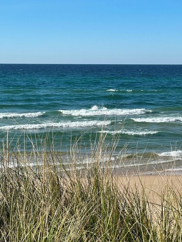 STUNNING LAKE MICHIGAN FRONTAGE-- 5-bedroom A-FRAME, close to Silver Lake Dunes!