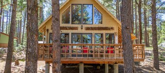 Cute Cabin in the pines 3 minutes from lake a walk to the river and beautiful drive to Durango