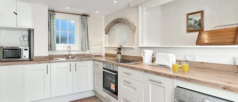 Microwave, oven, dishwasher, high chair