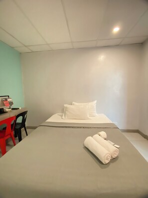 Desk, WiFi (free), bed sheets