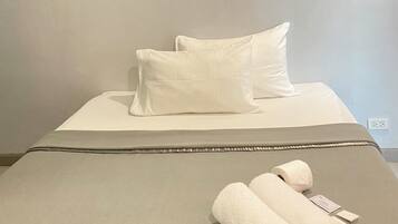 Desk, free WiFi, bed sheets