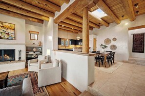 TV, fireplace, offices