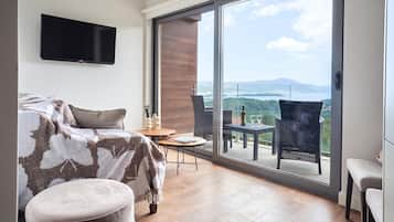 Apartamento, 1 quarto, vista para o mar | 1 quarto, quartos à prova de som, ferros/tábuas de passar roupa