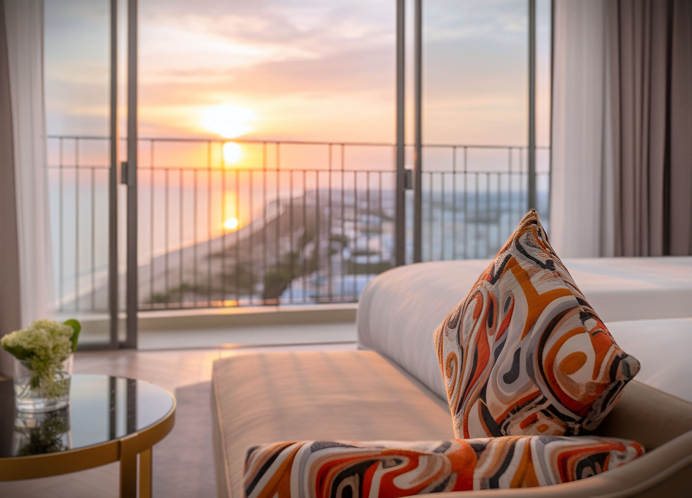 Chambre Premium avec lits jumeaux, 2 lits une place, vue océan | Balcon