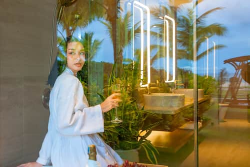 Eco-friendly toiletries, hair dryer, bathrobes, slippers