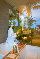 Eco-friendly toiletries, hair dryer, bathrobes, slippers