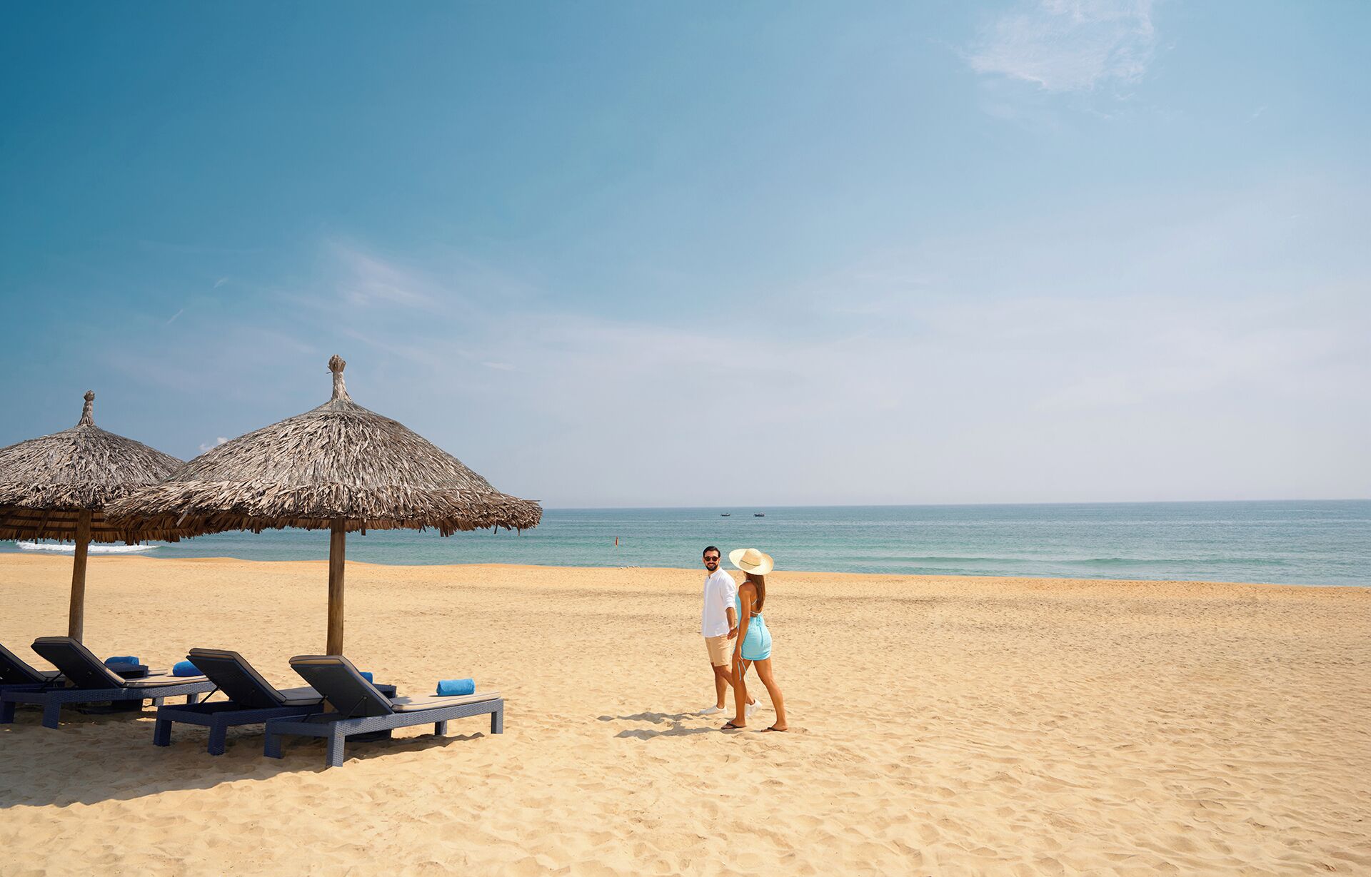 Privatstrand, weißer Sandstrand, Cabañas (kostenlos), Liegestühle