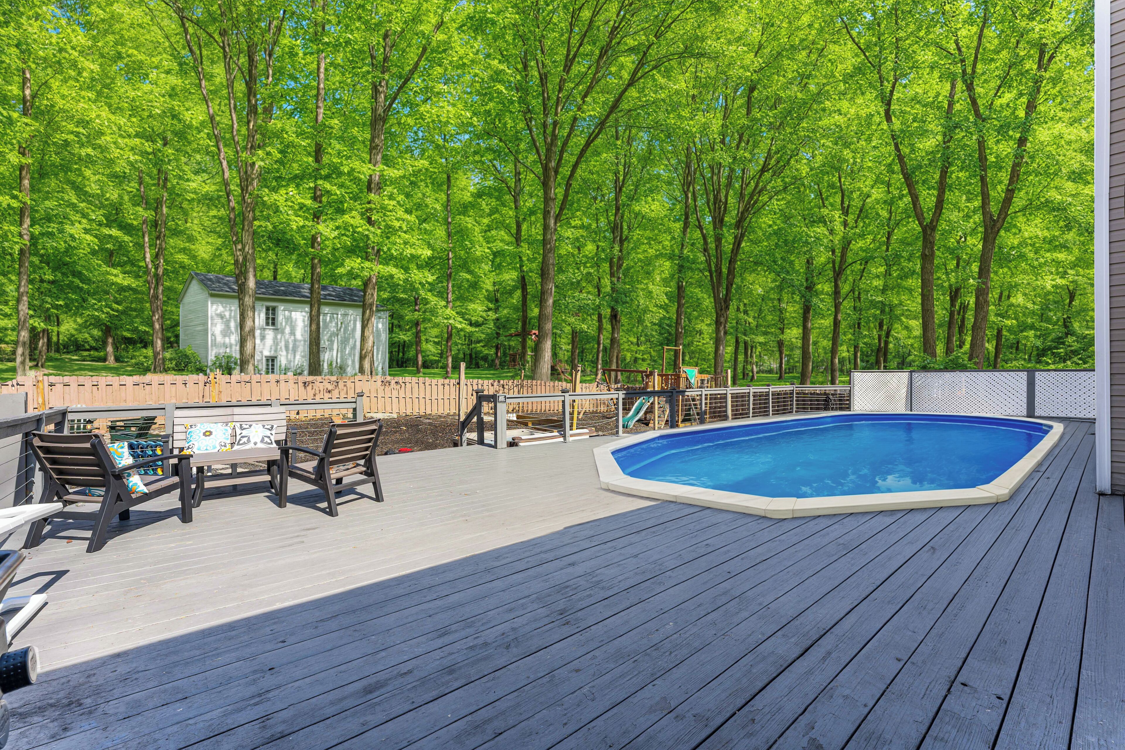 A heated pool