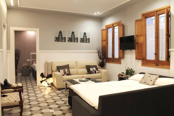 1 soverom, strykejern/-brett, wi-fi og sengetøy