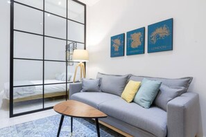 1 soverom, strykejern/-brett, wi-fi og sengetøy