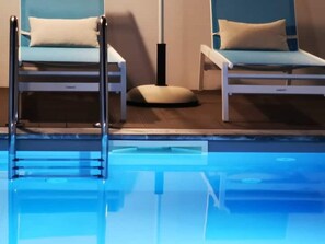 Piscine extérieure, piscine chauffée