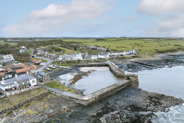 Aerial view - Harbour House (Craster)