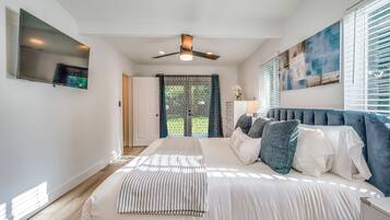 4 habitaciones, tabla de planchar con plancha y cuna de viaje