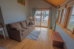 Smart TV, fireplace, DVD player, video library
