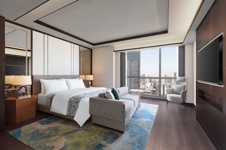 Presidential Suite, 1 King Bed | Premium bedding, down duvets, in-room safe, desk. The Westin Manila