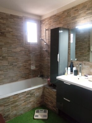 Shower, hair dryer