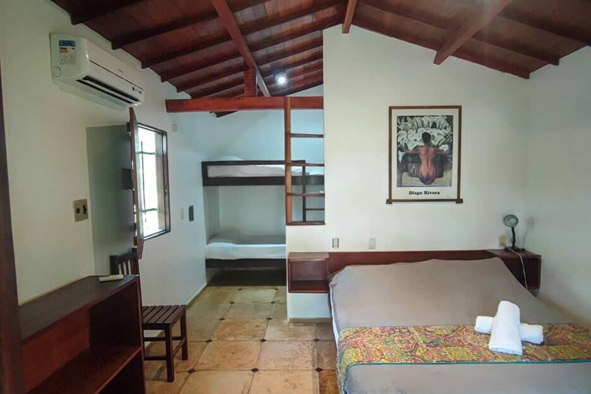 Desk, free WiFi, bed sheets