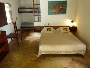 Desk, free WiFi, bed sheets