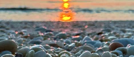 Sun-loungers, beach towels