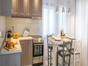 Oven, dining tables
