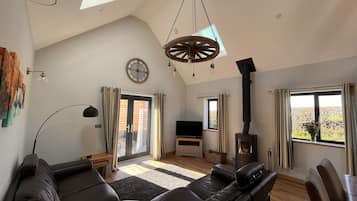 Smart TV, fireplace, DVD player