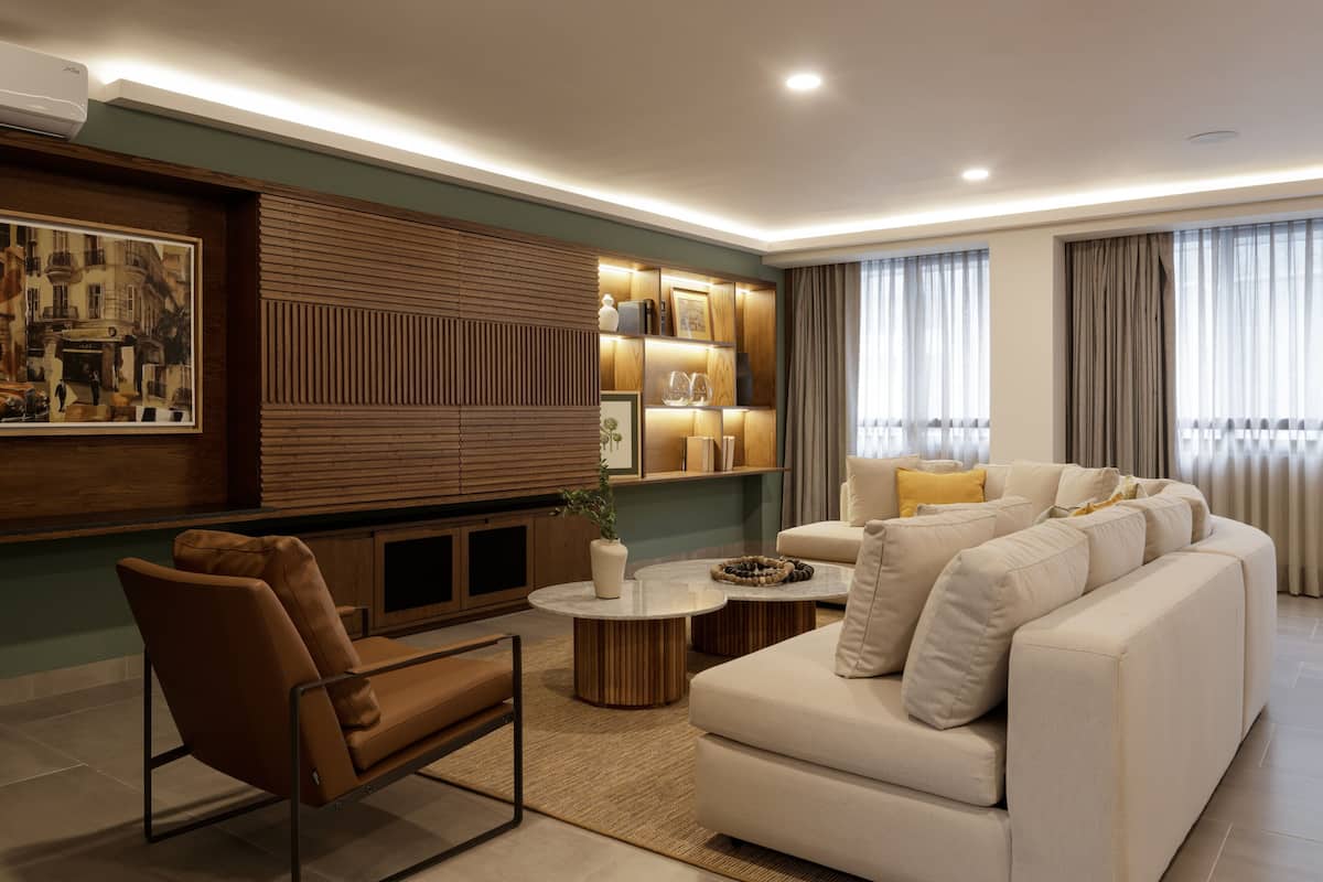 Presidential Studio Suite | Living area | 65-inch Smart TV with cable channels, TV