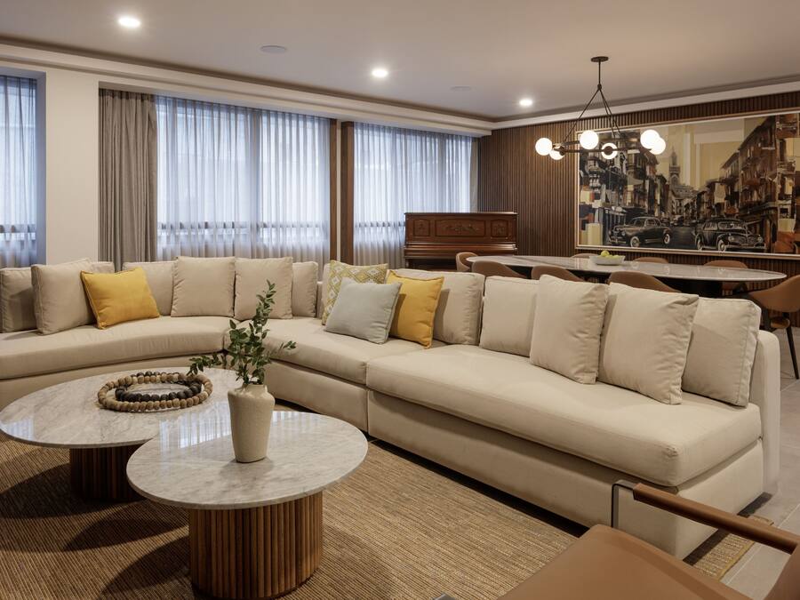 Presidential Studio Suite | Living area | 65-inch Smart TV with cable channels, TV