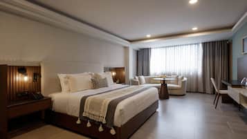 Sábanas de algodón egipcio, ropa de cama de alta calidad y minibar