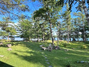Property grounds - Serene, Spacious Waterfront Cottage in Kawartha Lakes w. Hot Tub. Pet-Friendly! (Trent Lakes)