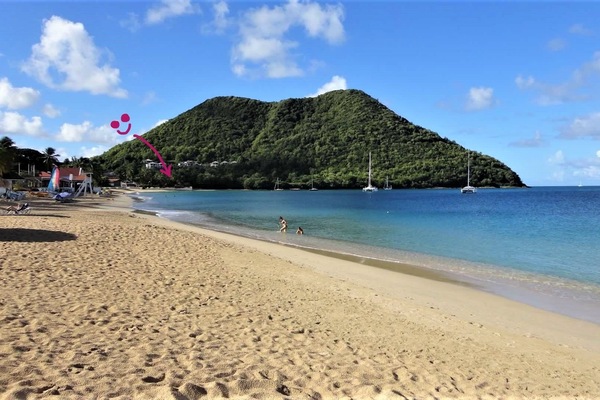 Steps from best beach in Saint Lucia!