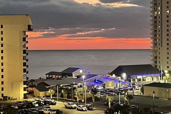 Enjoy beautiful sunsets from the private balcony.