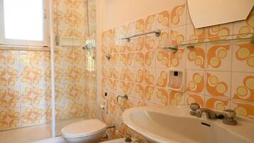 Shower, bidet, towels