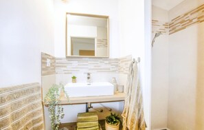 Shower, hair dryer