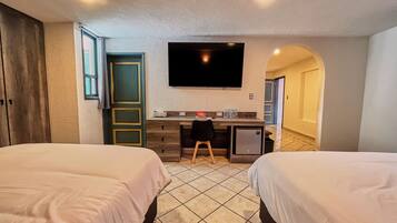 Premium bedding, down duvets, minibar, desk