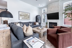 TV, fireplace, table tennis