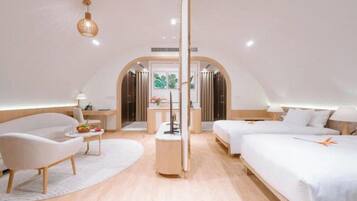 Deluxe-Doppelzimmer zur Einzelnutzung, 2 Einzelbetten | Hochwertige Bettwaren, Daunenbettdecken, Minibar, Zimmersafe