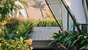 Green Forest Bungalow Twin | Premium bedding, down comforters, minibar, in-room safe