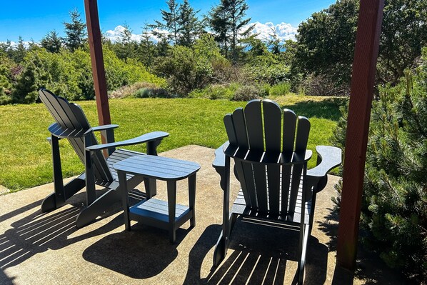 Terrace/patio - In-Law suite with mountain views, patio, jetted tub, & full kitchen (Coupeville)