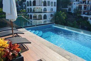 Outdoor pool, a rooftop pool