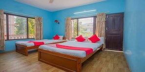 Family Room | Free WiFi, bed sheets - MeroStay 020 Unique Mountain Guest House (Pokhara)