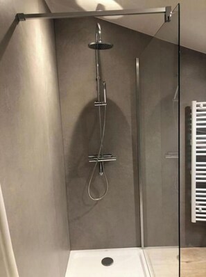 Shower, hair dryer - LE Petit Monty Gite Côté Jardin a 5 Minutes du Puy Du Fou (Saint-Malô-du-Bois)