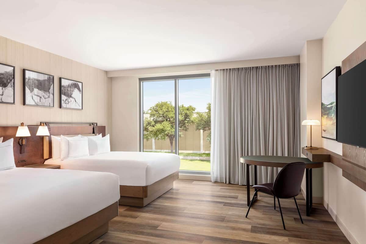 Room, 2 Queen Beds, City View | 1 bedroom, desk, laptop workspace, free WiFi