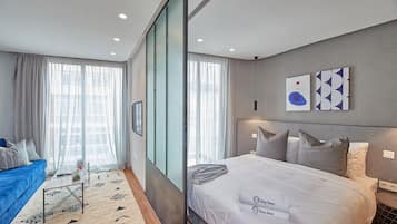 1 dormitorio y espacio para trabajar con un portátil